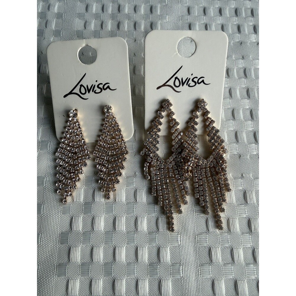 Lovisa Earings Rhinestone Party Earrings in Lovisa Waterfall – New